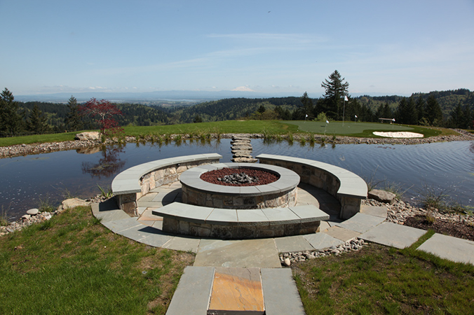 firepit on lake