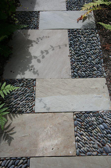 bluestone pebble path