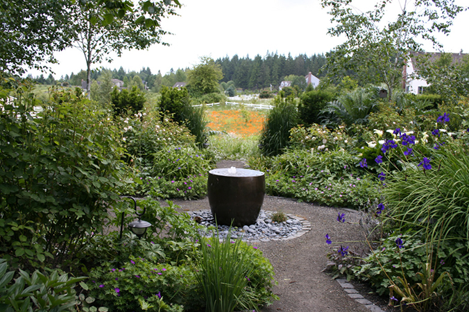 gravel path with cobble edge