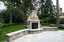 bluestone patio with fireplace