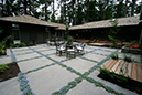 concrete patio with ground cover