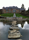 View of house from across the pond